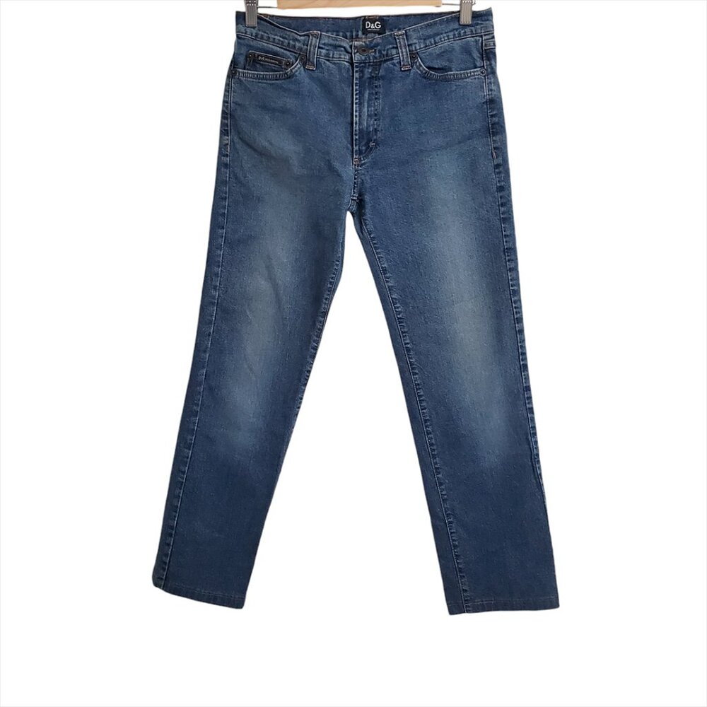 Dolce & Gabbana Vintage 90s Y2K Womens Straight Leg Jeans 31 Medium Wash